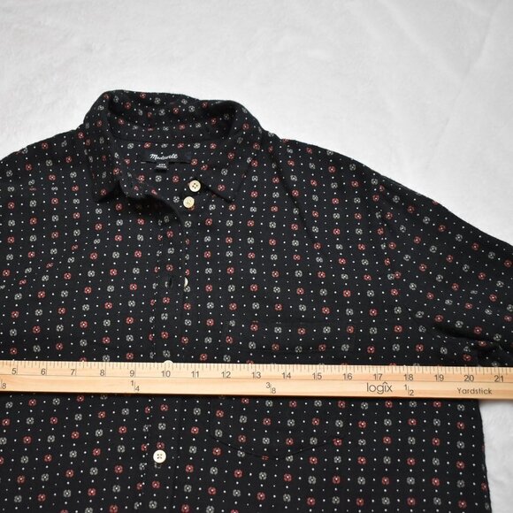 Madewell Floral Shirt Ex Boyfriend Sz XXS Button Down Oversized Preppy Academia - Picture 13 of 16
